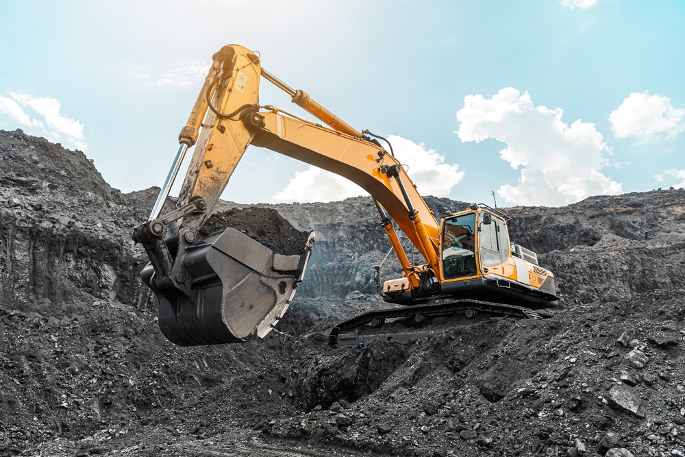 Large,Quarry,Dump,Truck.,Big,Yellow,Mining,Truck,At,Work