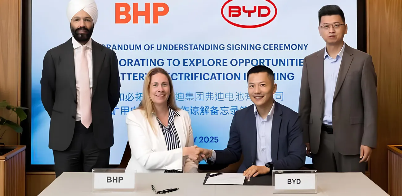 BHP BHP Bets on Battery Power as CATL, BYD Join Push to Retire Diesel Across Global Mining Fleet